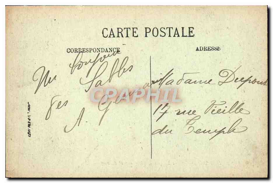 CPA Les Sables D'Olonne Barques de peche sortant du Port Filets de peche  — Back