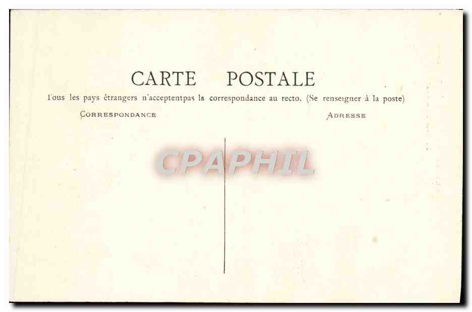 CPA Chateau de Chastellux La Cour d'Honneur — Verso