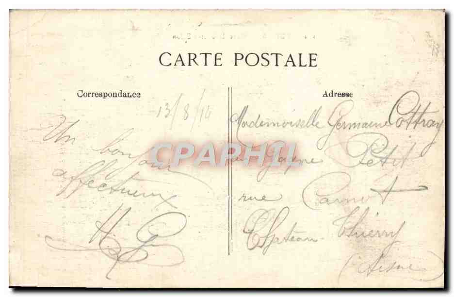 CPA Reims Place Drouet d'Erlon — Verso