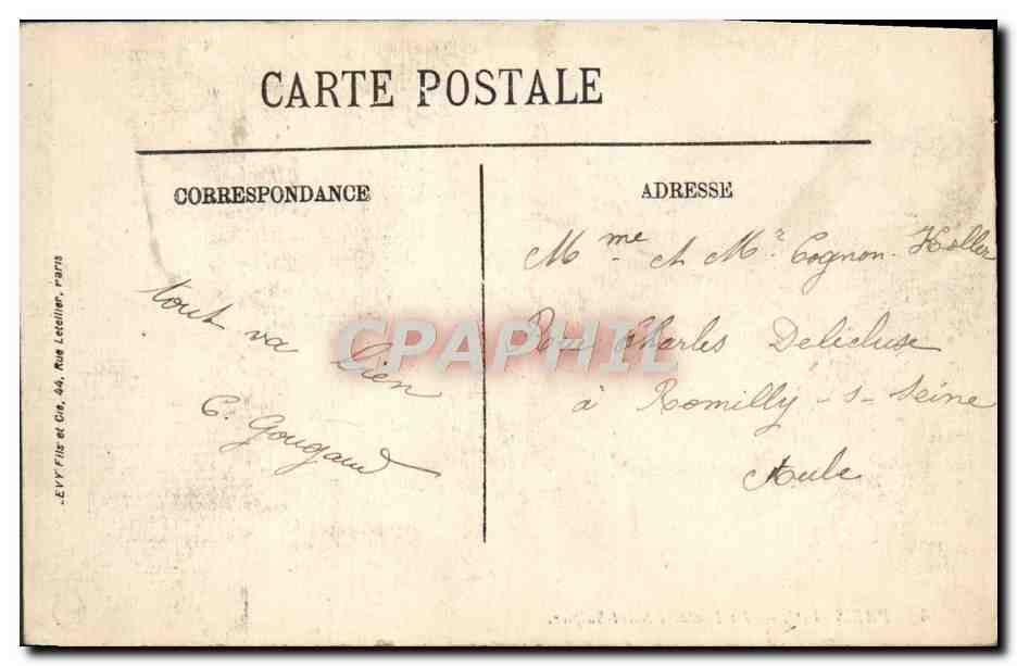 CPA Paris La Fontaine Saint Sulpice — Rückseite