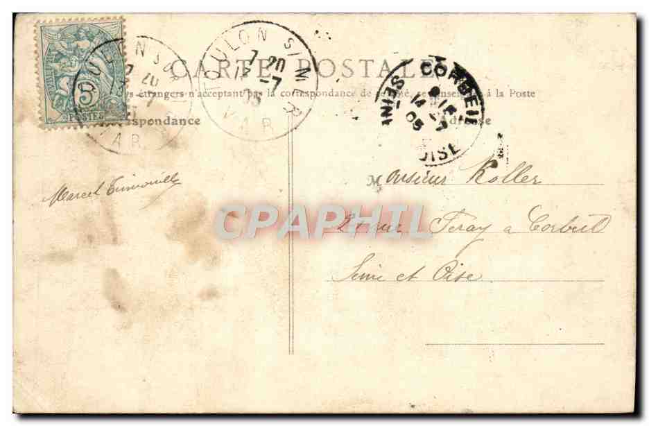 CPA Toulon Les Vieux Pontons Militaires Bateau — Rückseite