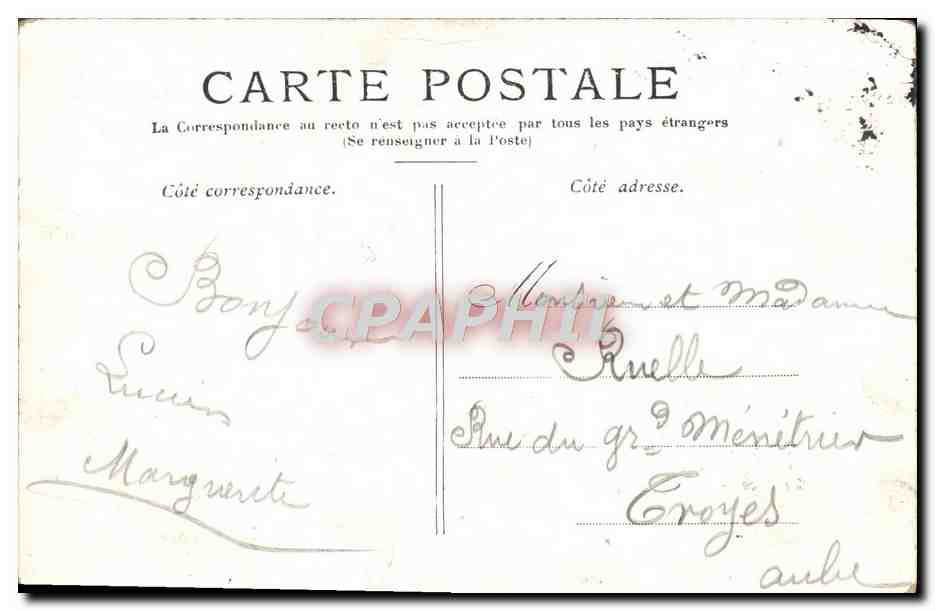 CPA Paris Le Trocadero — Rückseite