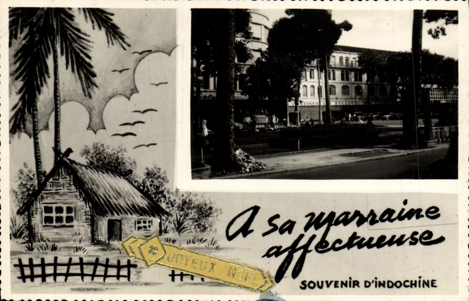 CPA A sa marraine Affectueuse Indochine Vietnam