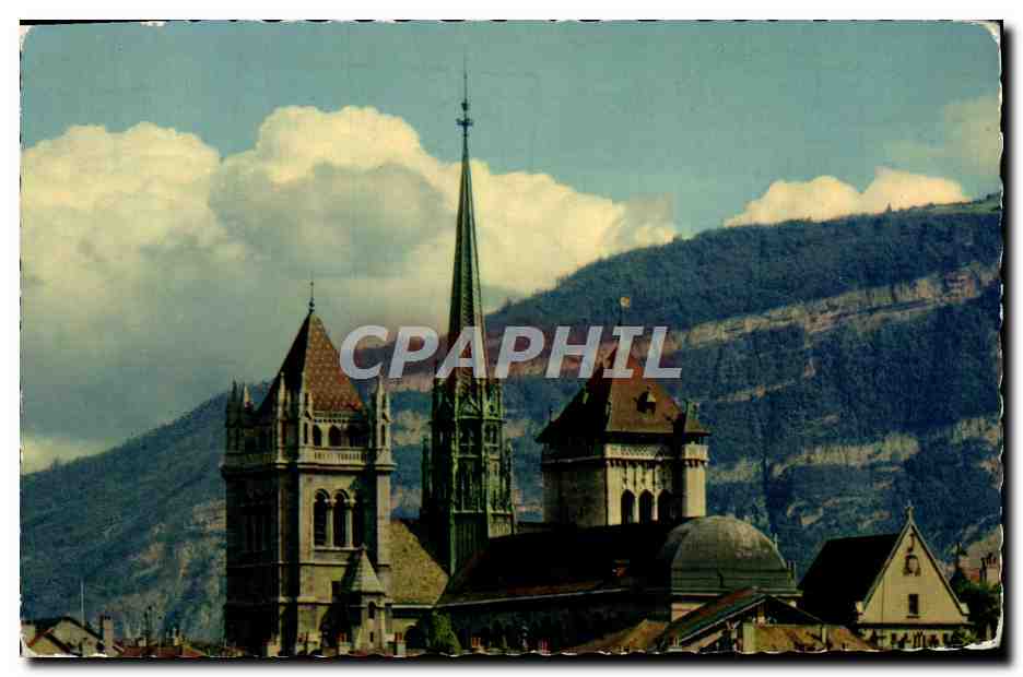 CPM Geneve La Cathedrale de St Pierre et le Saleve