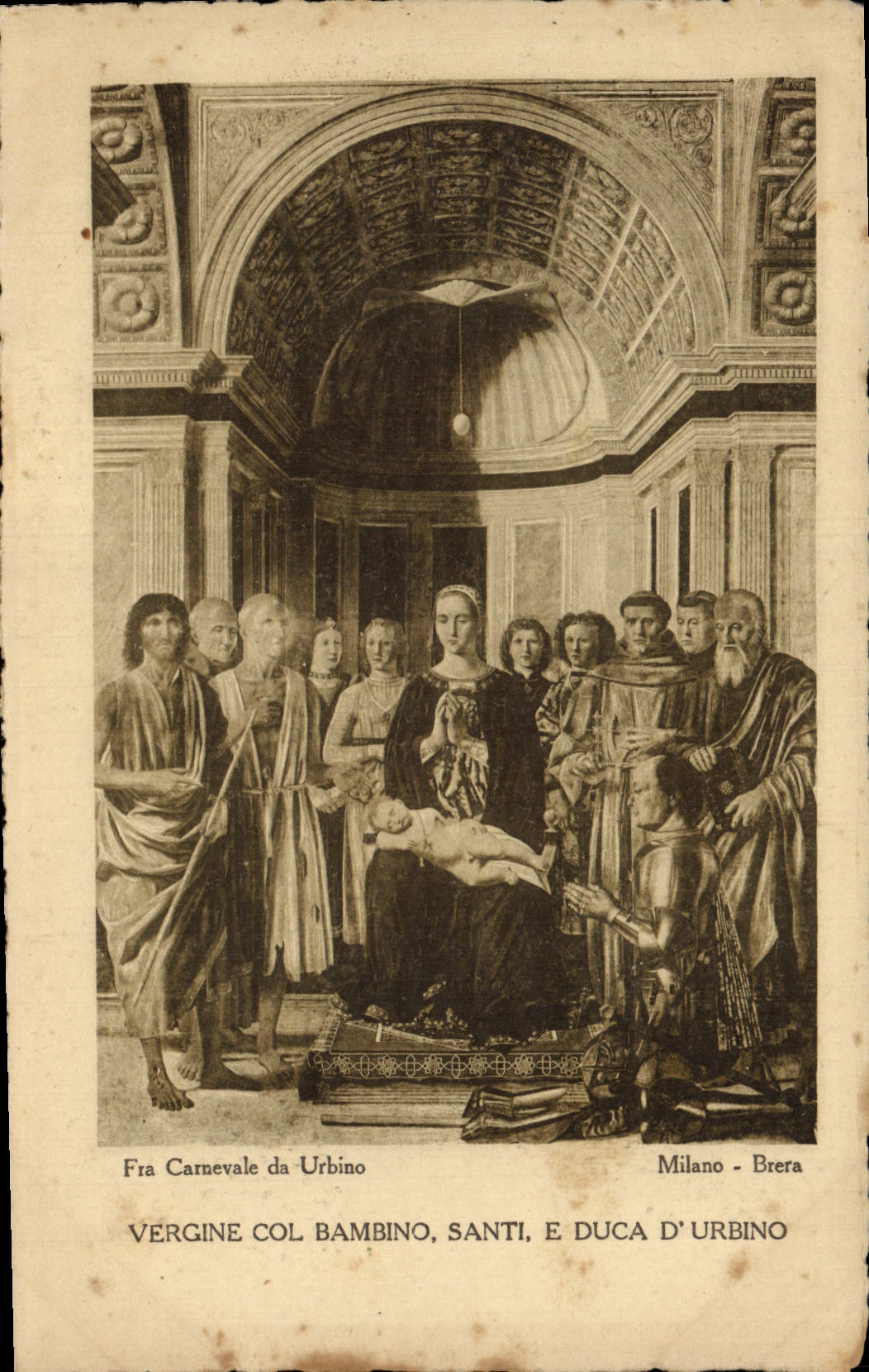 CPA Vergine Col Bambino Santi e duca d'Urbino