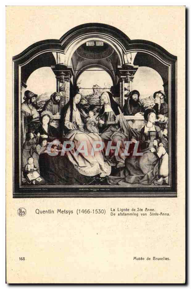 CPA Quentin Metsps La Lignee de Ste Anne Musee de Bruxelles