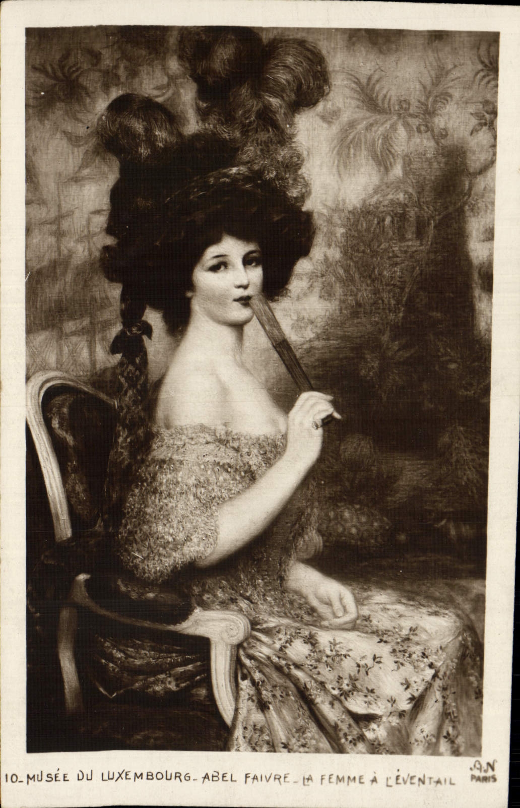CPA Musee du Luxembourg Abel Faivre La Femme a l'eventail