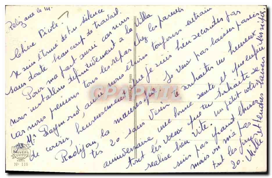 CPA Fantaisie Fleurs — Verso