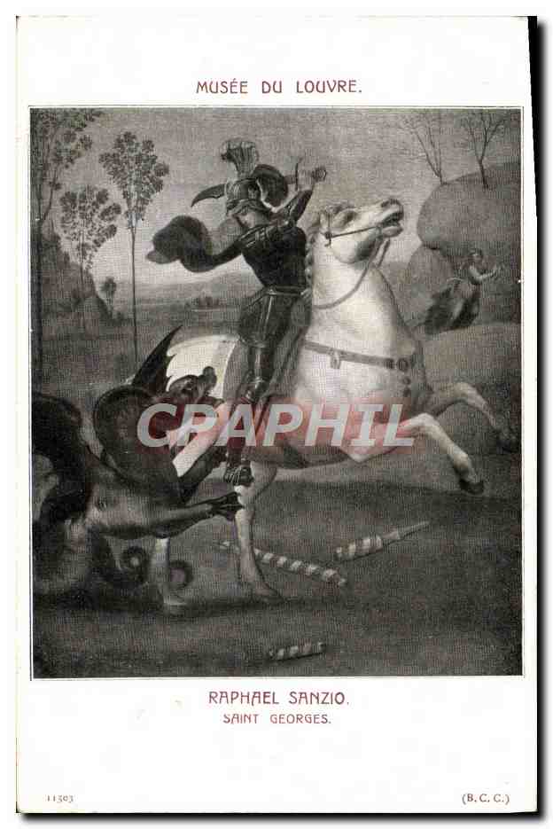 CPA Musee Du Louvre Raphael Sanzio Saint Georges Dragon 