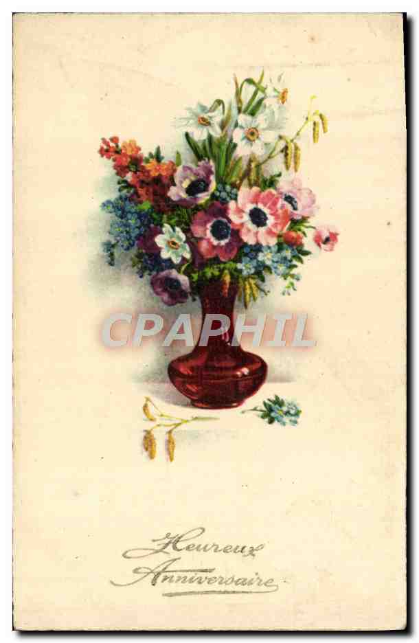 CPA Fantaisie Fleurs
