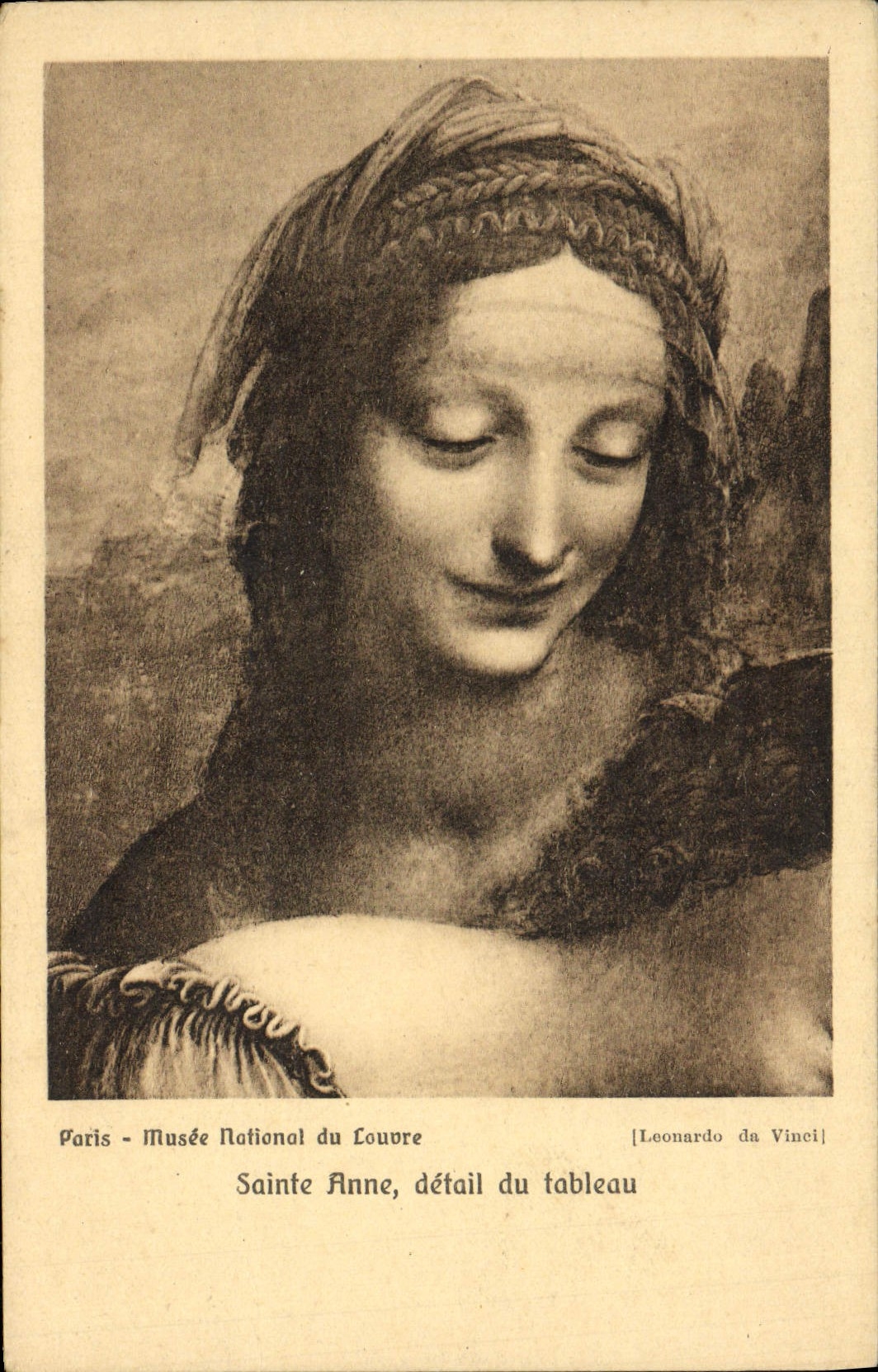 Sainte Anne, détail du tableau — Leonardo da Vinci — Éditeur Brunner & Cie, Zurich