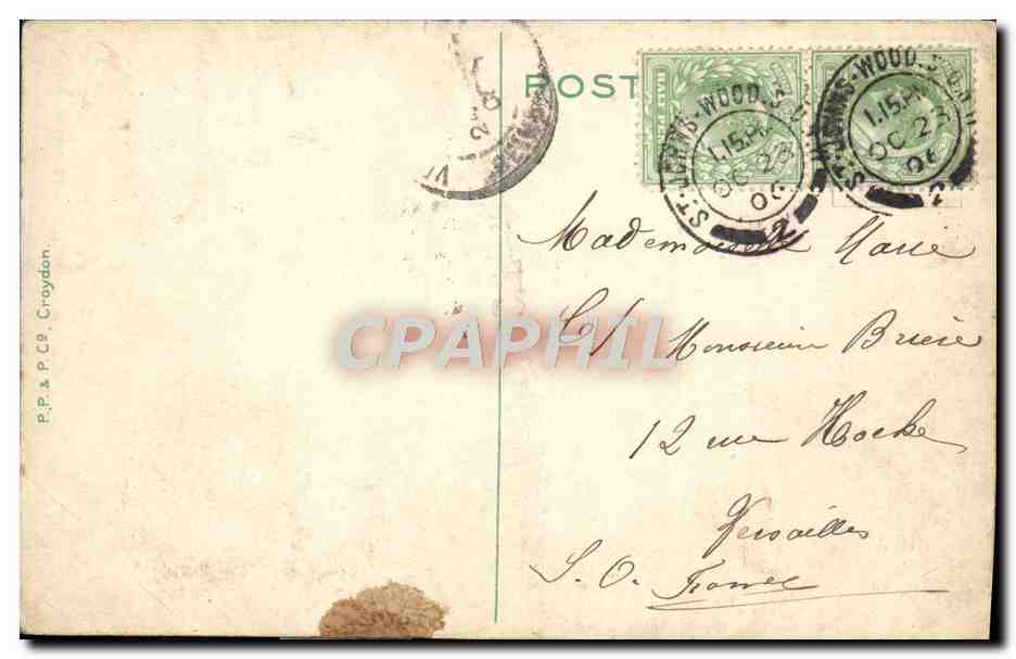 CPA London Horse Guards Militaria — Back