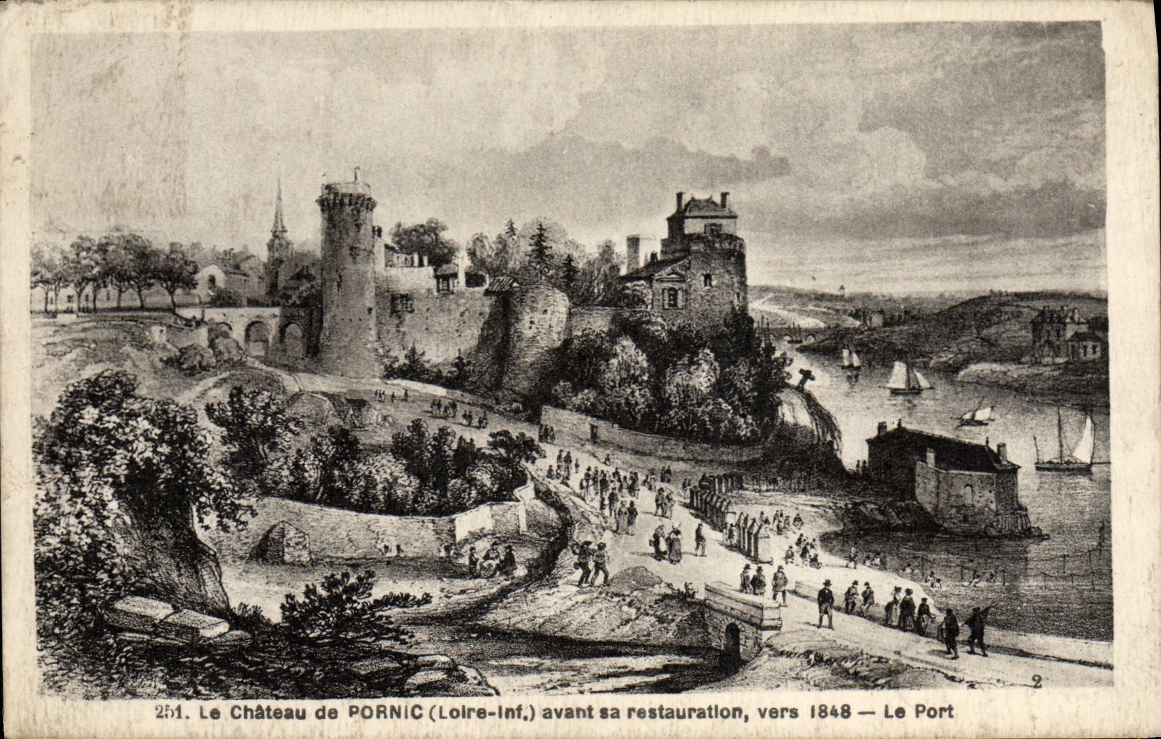 CPA Le Chateau de Pornic Avant Sa Restauration vers 1848 Le port 