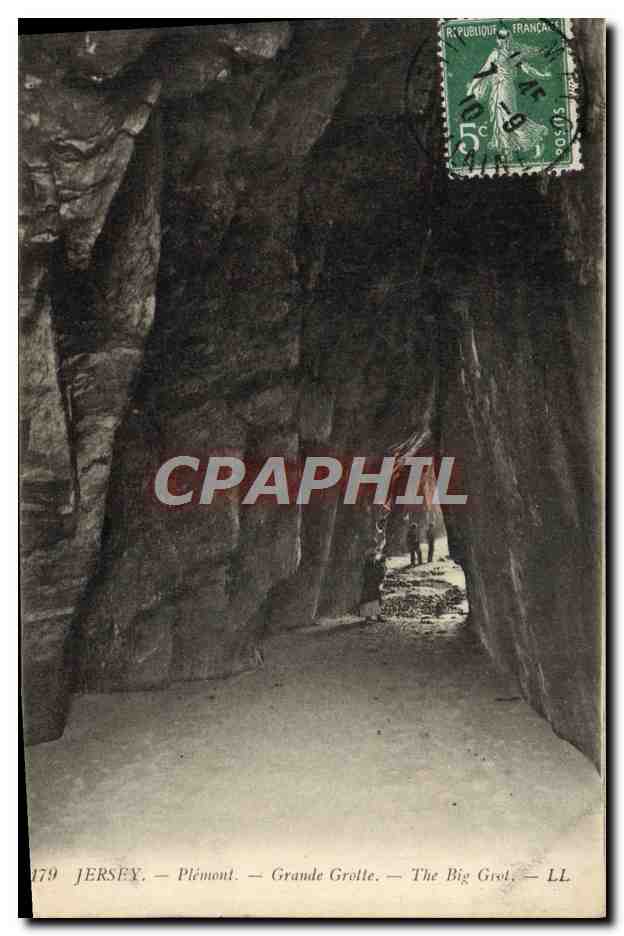 CPA Jersey Plemont Grand Grotte