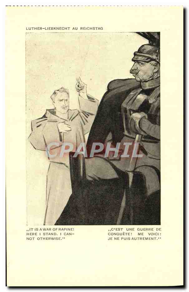 CPA Militaria Orphelins de la guerre Luther Liebknecht Au Reichstag