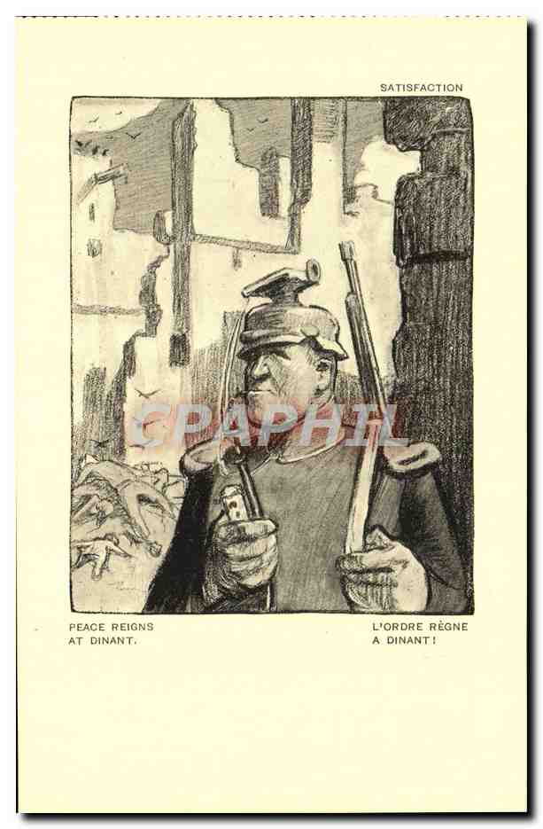 CPA Militaria Orphelins de la guerre L'ordre regne a Dinant