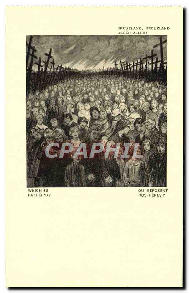 CPA Militaria Orphelins de la guerre Enfants Ou reposent nos peres ?