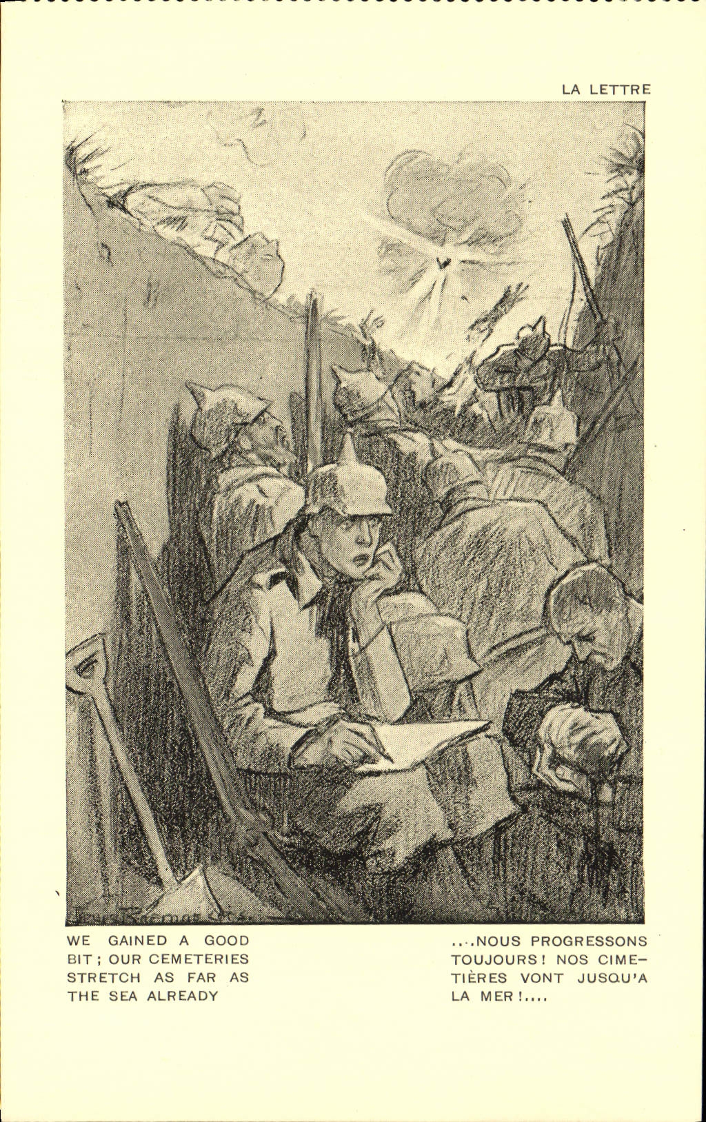 Soldats en tranchée — scène de guerre — La Lettre, éditeur CPAPHIL