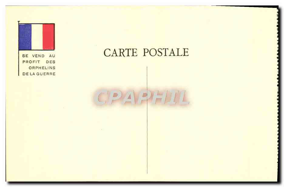 CPA Militaria Orphelins de la guerre J'Abats Tout Ce Qui Est Sur Mon chemin Paroles imperiales  — Rückseite