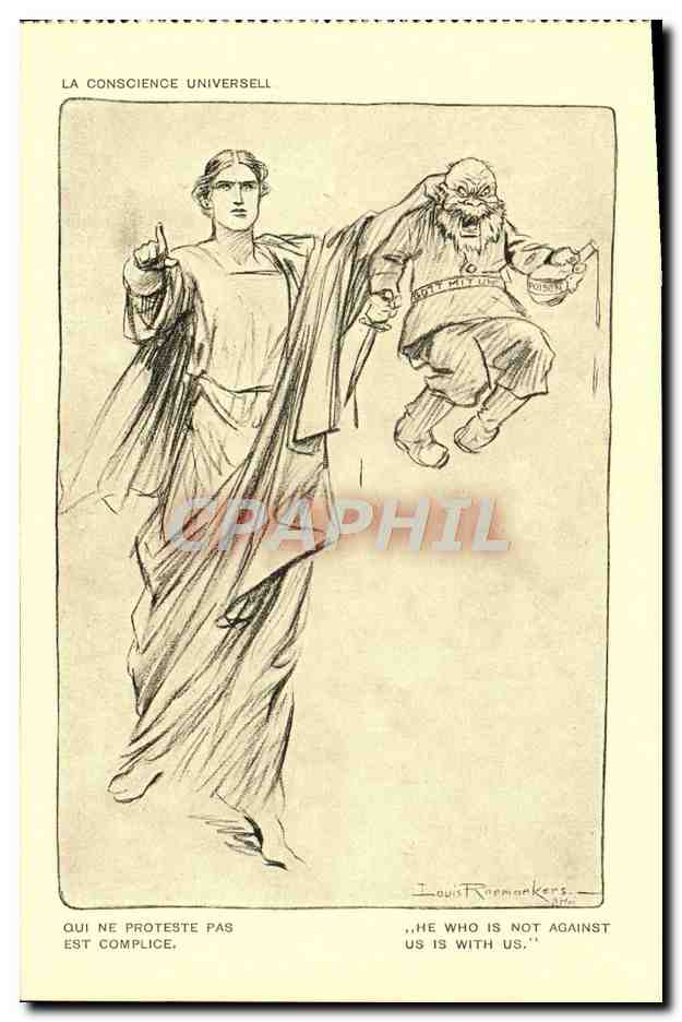 CPA Militaria Orphelins de la guerre Oui Ne Proteste Pas Est Complice La conscience universelle