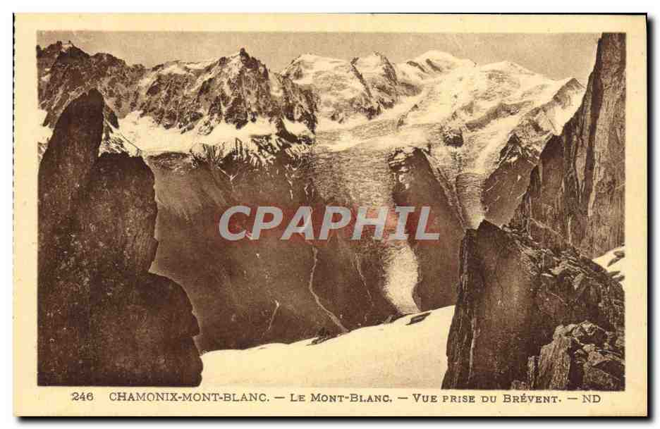 CPA Chamonix Le Mont Blanc Vue Prise Du Brevent