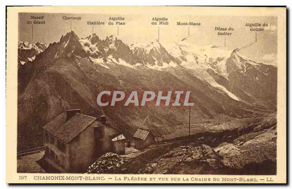 CPA Chamonix Le Mont Blanc La Flegere Et Vue Sur La Chaine Du Mont Blanc