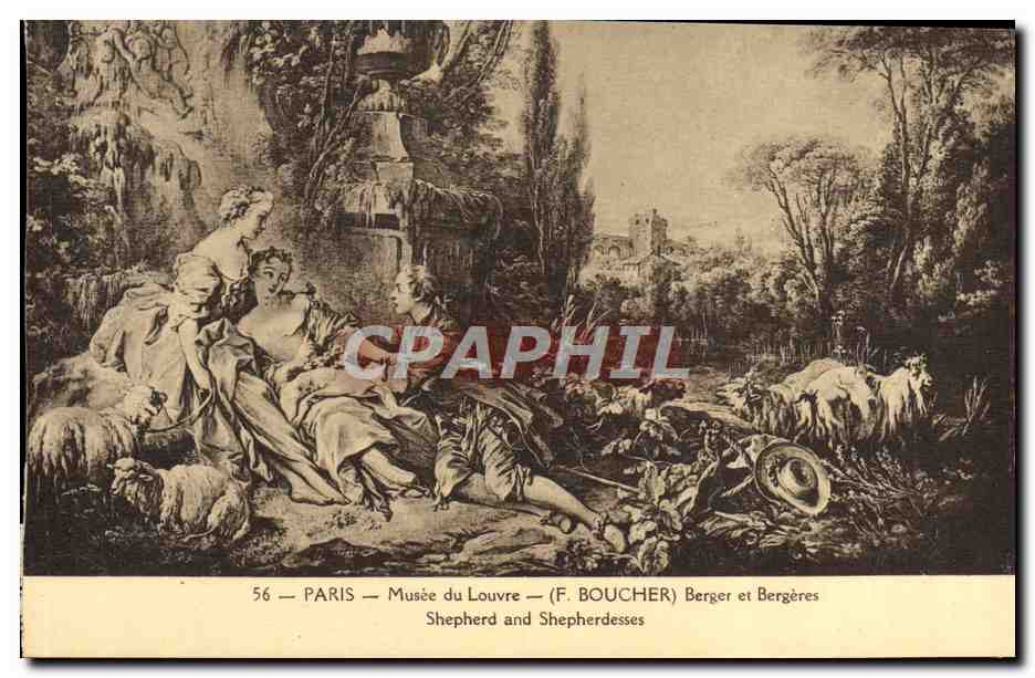 CPA Paris Musee du Louvre Berger et Bergeres 