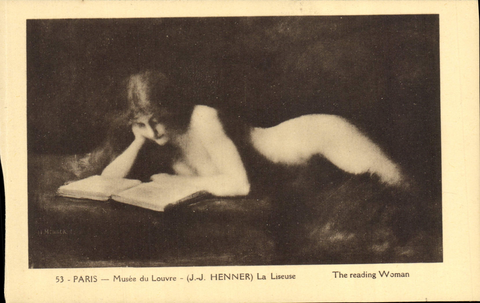 CPA Paris Musee du Louvre Henner La liseuse