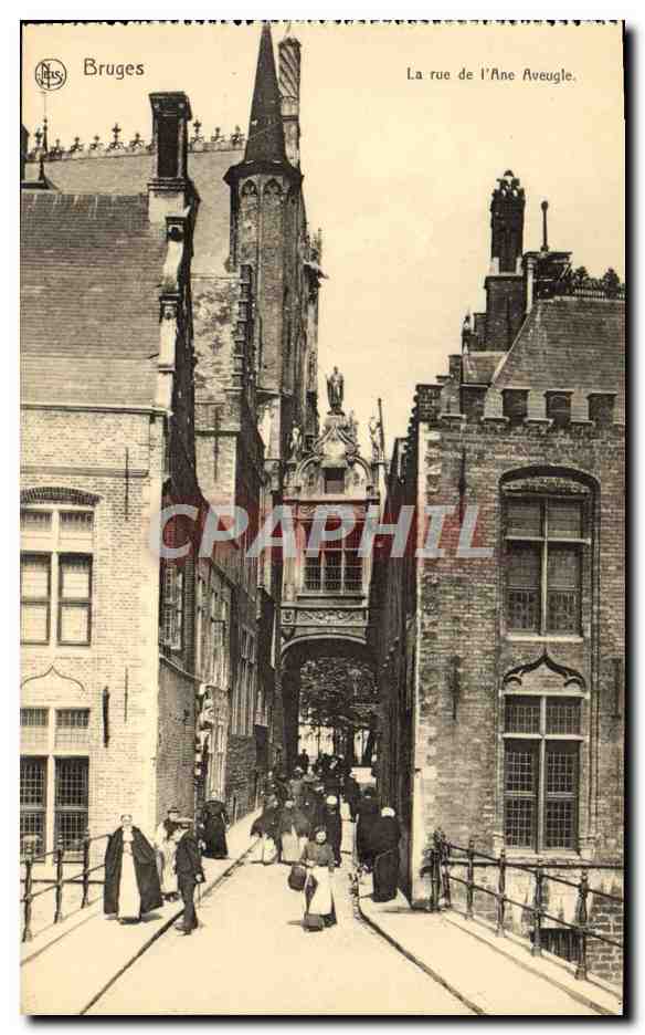 CPA Bruges La Rue De l'Ane Aveugle