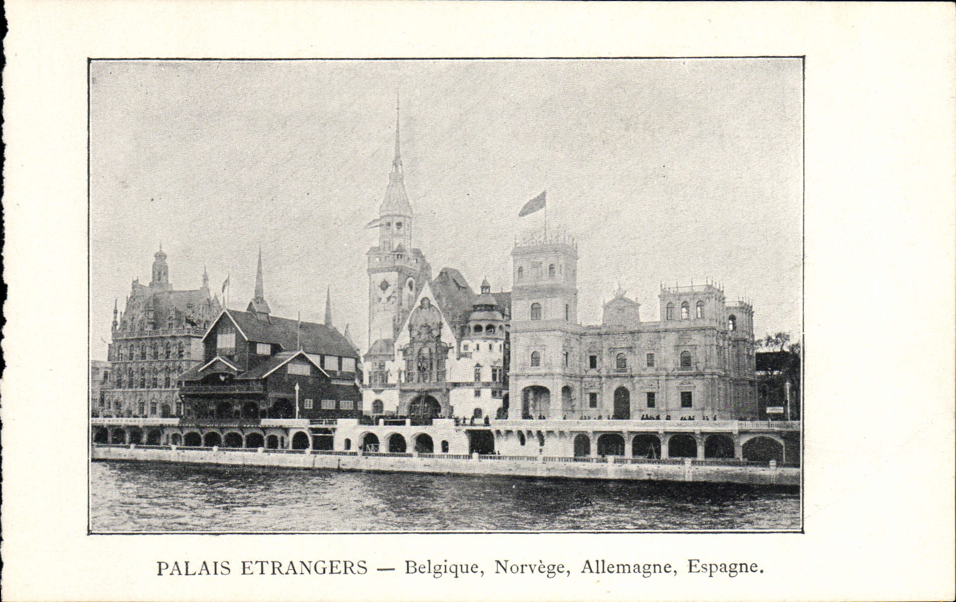 CPA Paris Exposition de 1900 Palais Etrangers Belgique Norvege Allemagne Espagne