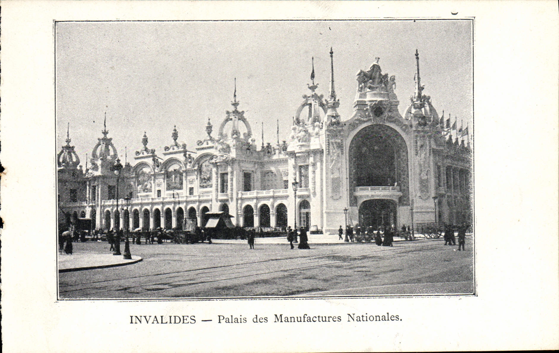 Antike Ansichtskarte Paris Ausstellung von 1900 Invalides Palais Des Manufactures Nationales