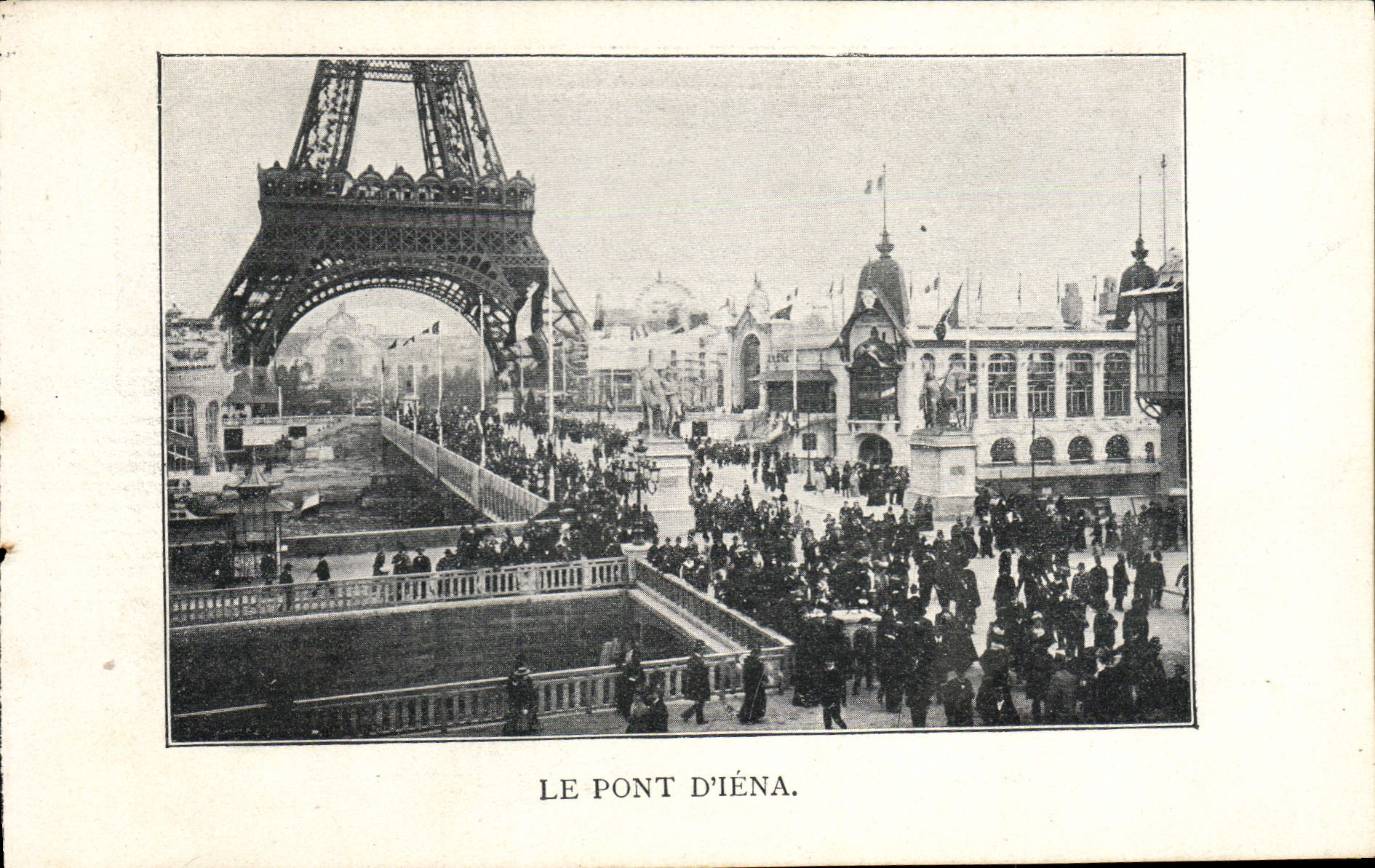 CPA Paris Exposition de 1900 Le Pont d'Iena Tour Eiffel