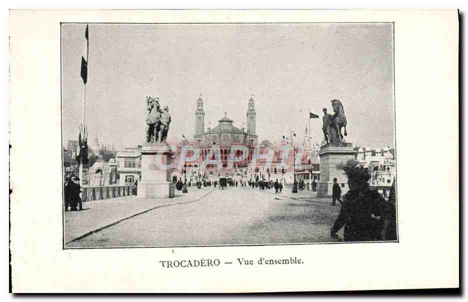 CPA Paris Exposition de 1900 Trocadero Vue d'Ensemble