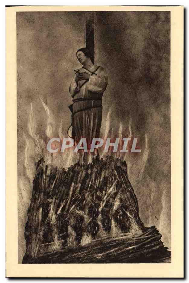 CPA Jeanne d'arc Jeanne La Martyre