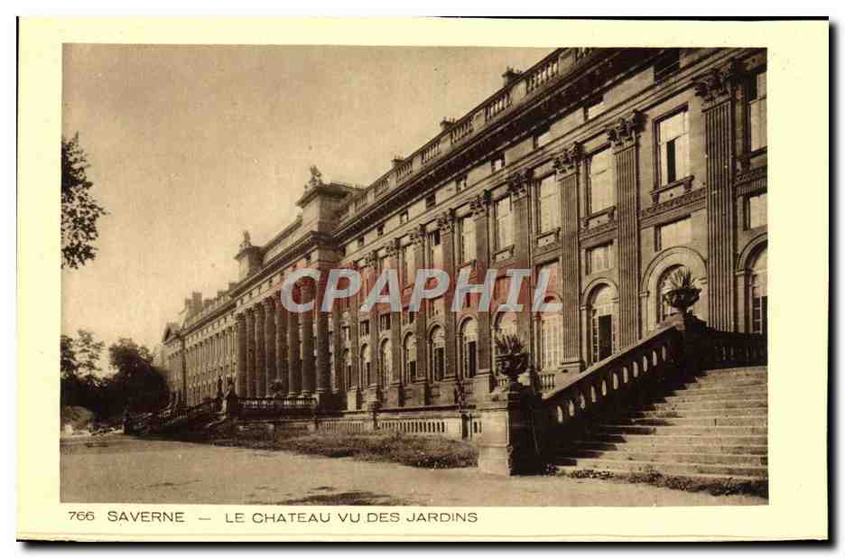 CPA Saverne Le Chateau Vu Des Jardins