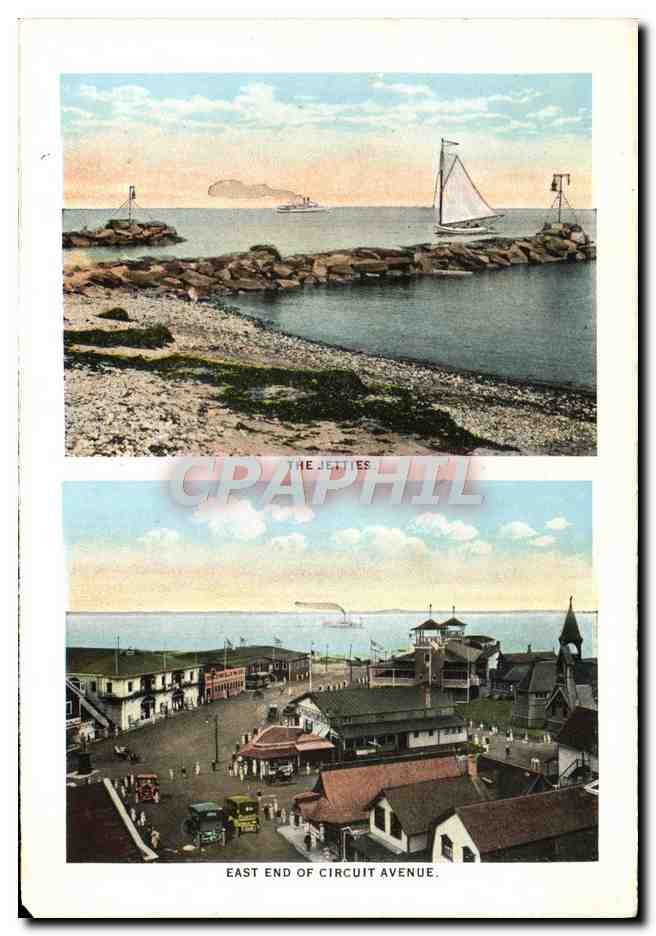 CPA The Jetties East End Of Circuit Avenue Boats In The Harbor