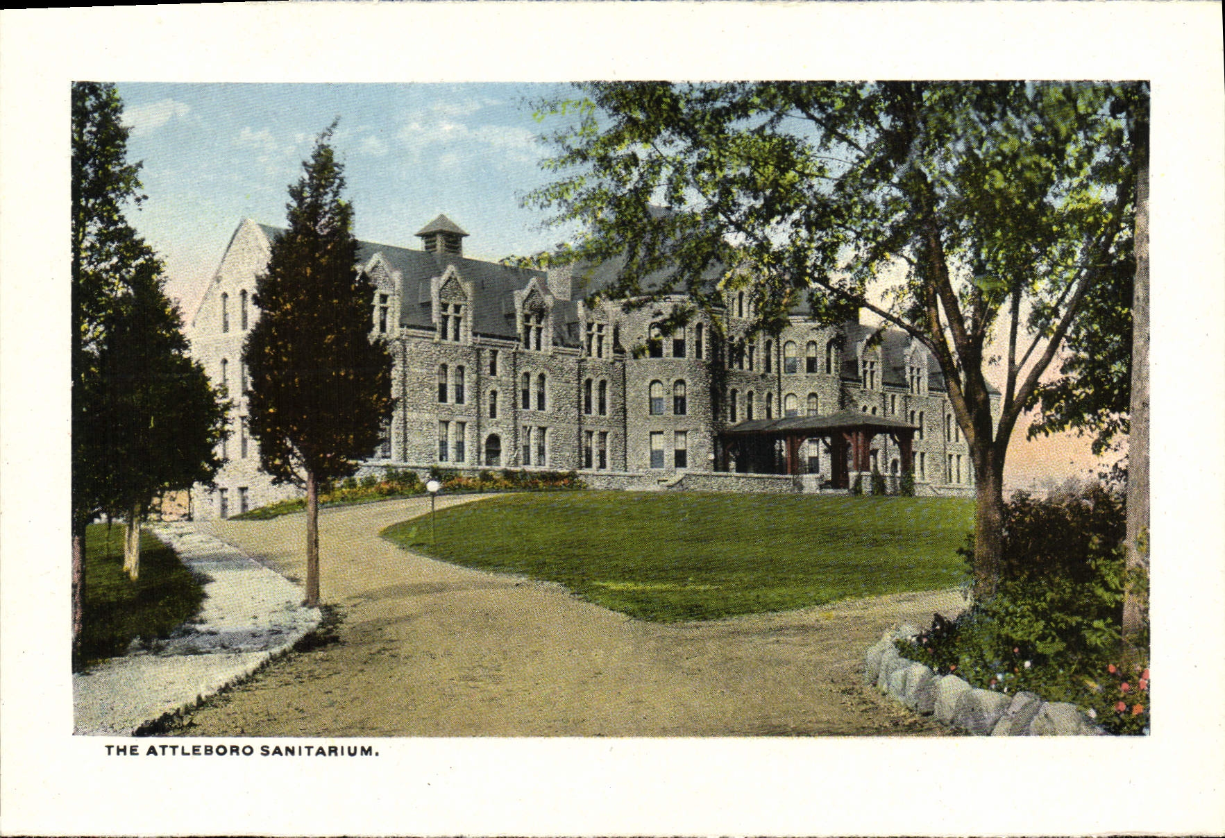 CPA The Attleboro Sanitarium The Bigney building County street