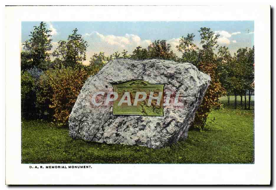 CPA Sturdy Memorial Hospital DAR Memorial Monument  — Rückseite