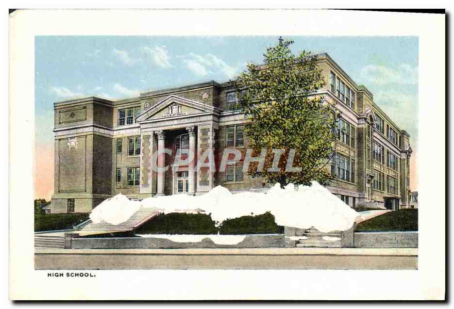CPA County Street Looking West Opposite Capron Park High school — Rückseite
