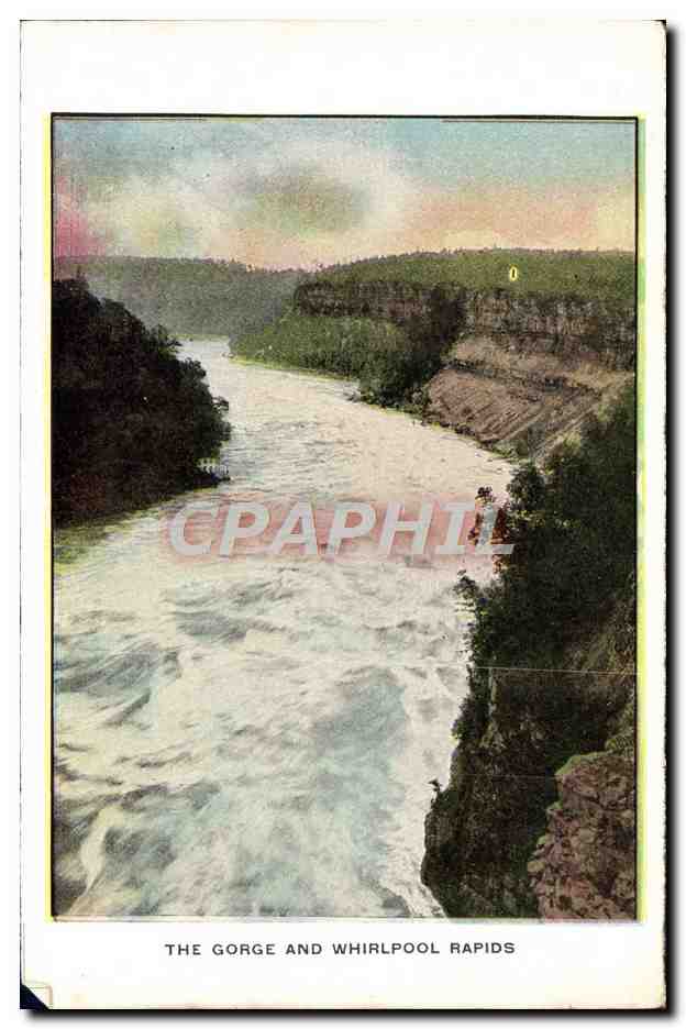 CPA Rapids Above The Falls The gorge and Whirlpool rapids Niagara Falls — Rückseite