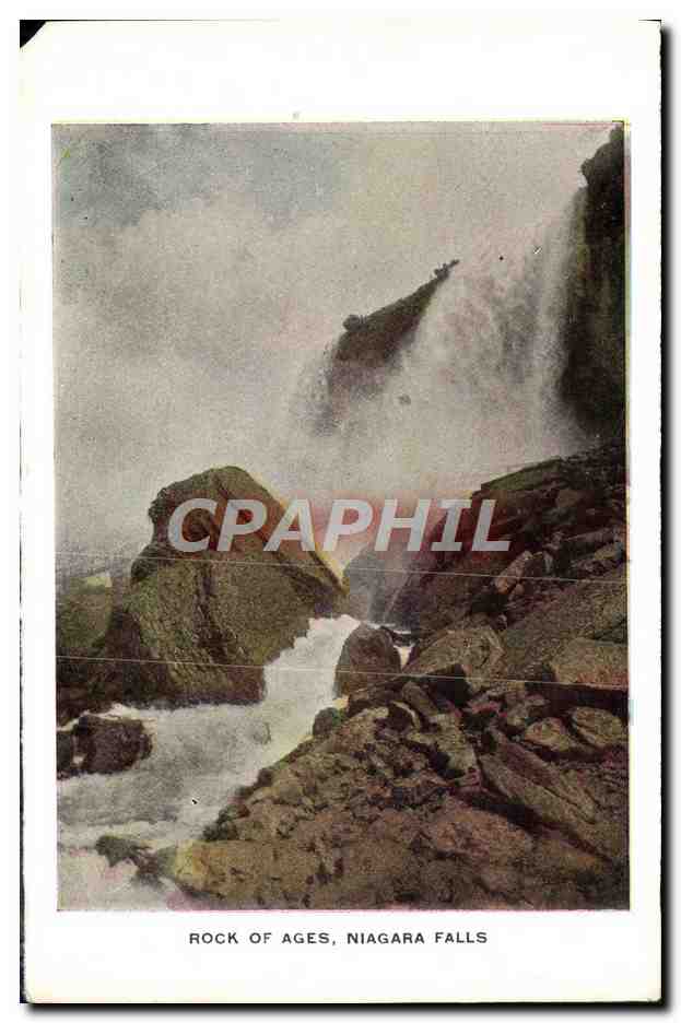 CPA Ice Bridge And American Falls From Canada Niagara Falls — Rückseite