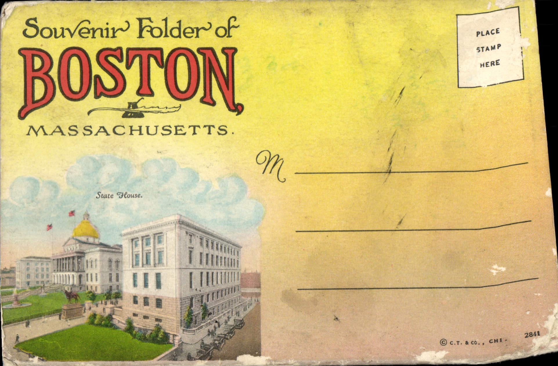 CPA Souvenir Folder Of Boston Massachusetts
