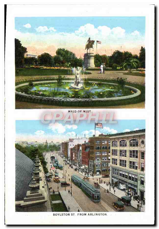 CPA The Viaduct East Cambridge Extension Harvard Medical SchoolBoylston St from Arlington Tramway  — Rückseite