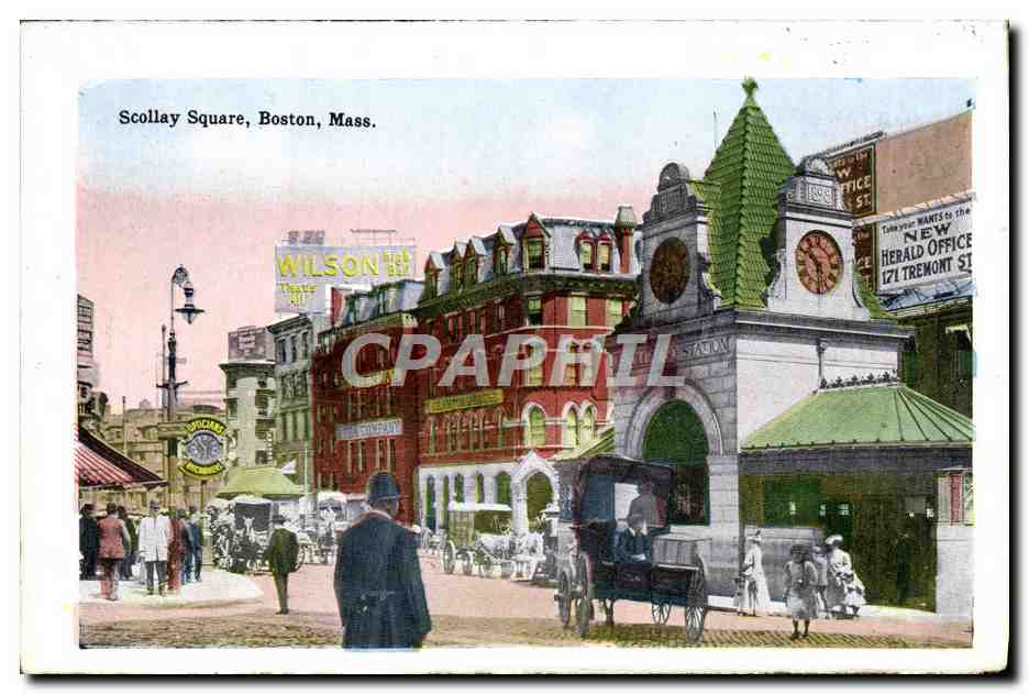 CPA First Church Of Christ Scientist Boston Mass Scollay Square  — Rückseite