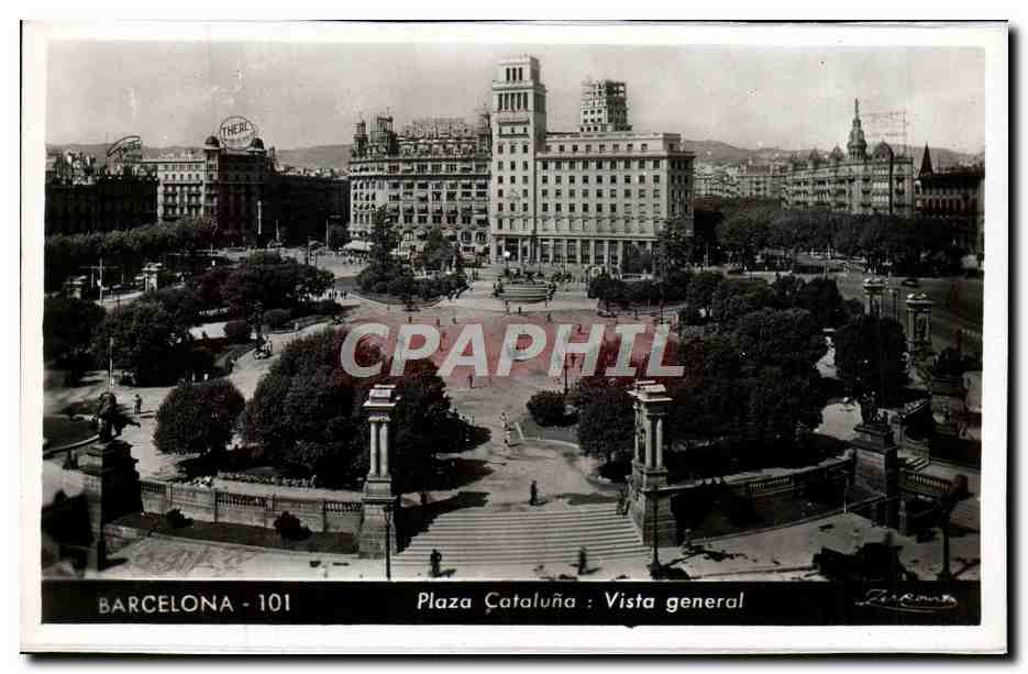Barcelone - Plaza Cataluña : Vista general — éditeur 'F. Pons' n°101