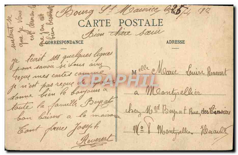 Sommet du Jovet (2563m) — La Mer de nuages et les Glaciers de la Vanoise — E. Reynald, Éditeur Chambéry — Reverso