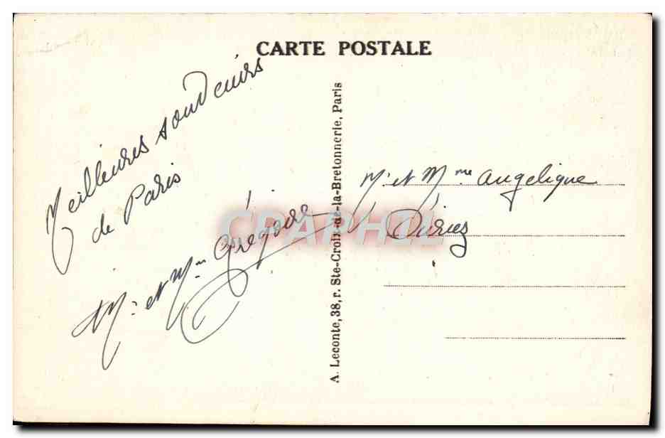 CPA Paris Tombeau Du soldat Inconnu Militaria — Rückseite