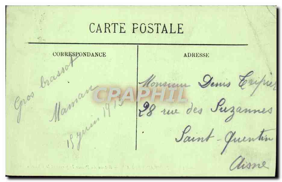 Antike Ansichtskarte Fontainebleau Boot des Prinzen Imperial und Schloss — Rückseite
