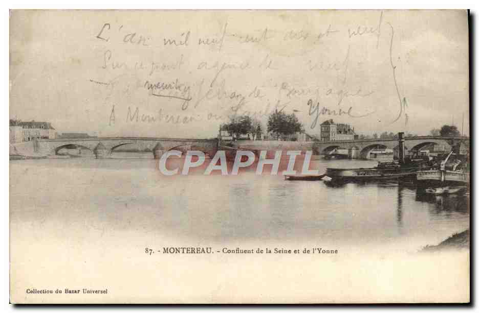 CPA Montereau Confiuent De La Seine Et De l'Yonne Bateaux