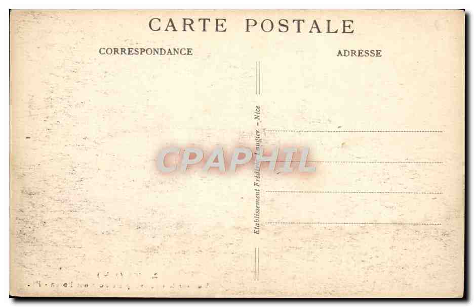 CPA Nice Vue Sur Le Chateau Prise Du Mont Boron — Verso